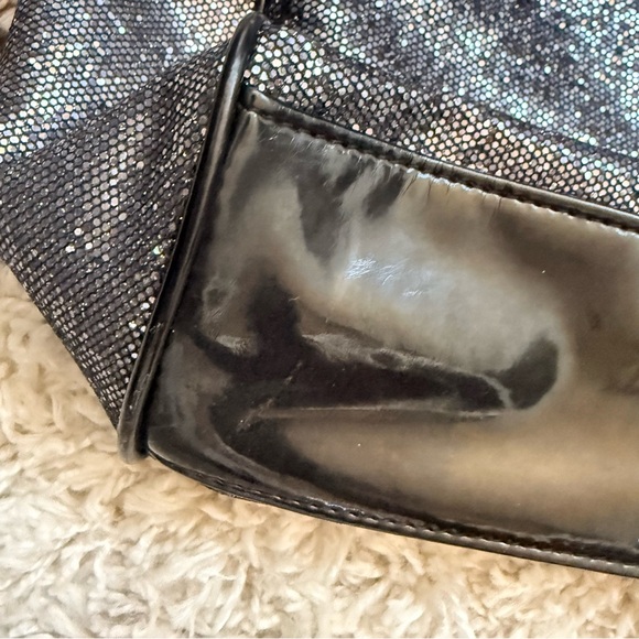 Vintage Betseyville Glitter Varsity Messenger Bag